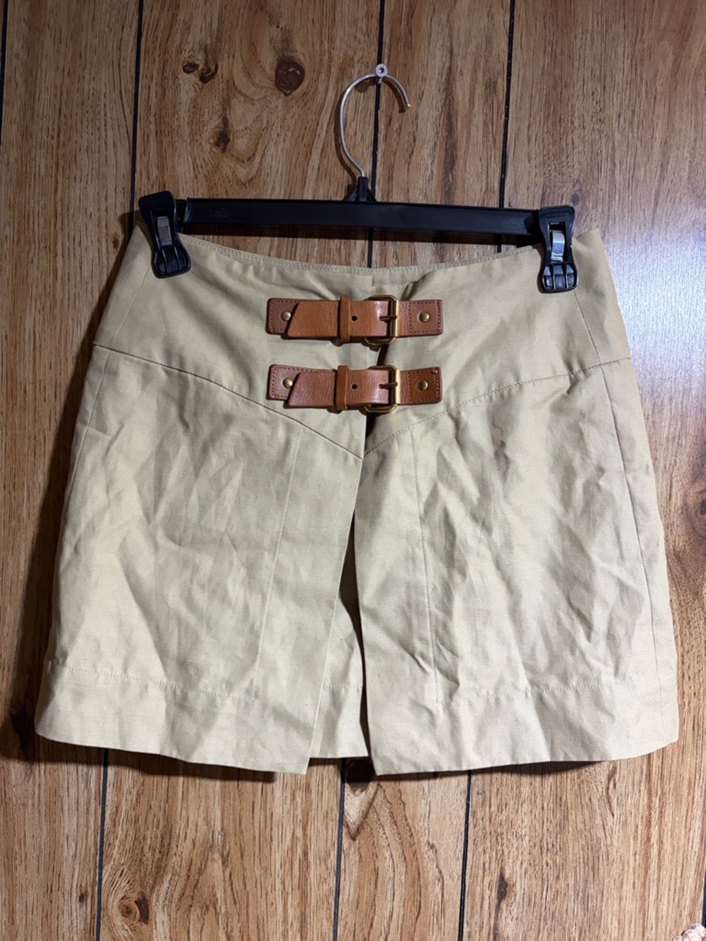 Isabel Marant Women’s Cream Skirt with Tan Buckle Detail